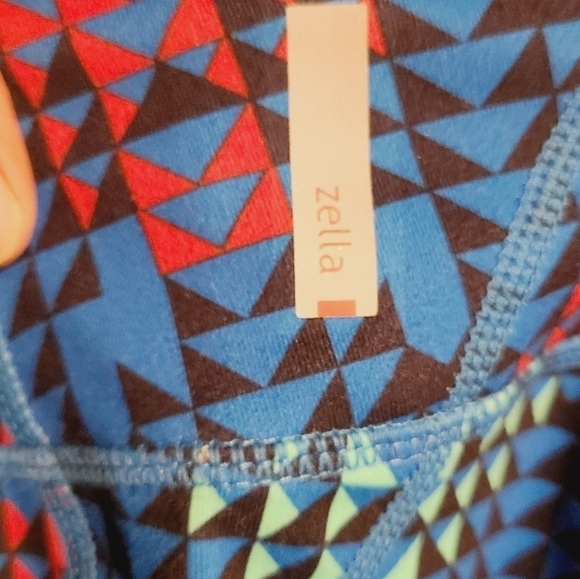 Zella | Women's Geometric Print Full Length Leggings (Size Large) - Picture 4 of 12